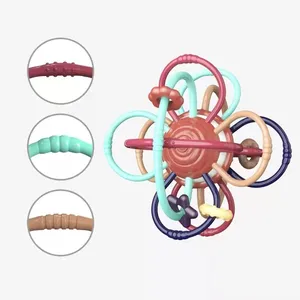 Source Leburg Newborn Manhattan Ball Baby Tooth Grinding Tooth Player Shakes Bell Bite Stoic Baby Toy thumbnail-5