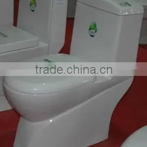 Bathroom One Piece Commode With White & Ivory Color thumbnail-4