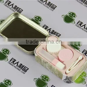 Empty Square Tinplate Cosmetic Case Metal Steel Box thumbnail-2
