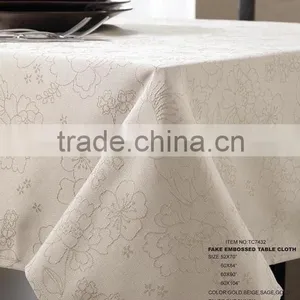Customized Full Color Fake Embossed Table Cloth Made In China thumbnail-1