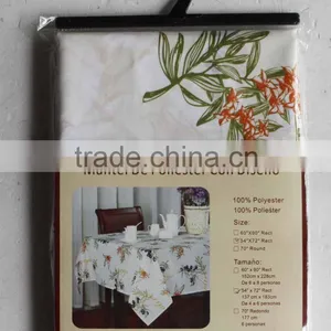 1PC Polyester Fancy Customized Printed Table Cloth for Home Quality Choice thumbnail-1