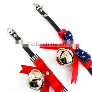 Bowknot Design Small Size Leather Dog Collars Pet Products thumbnail-1