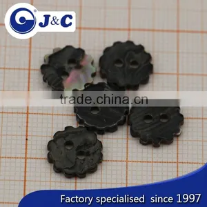 Bespoke Raw Flower Shape Brown Lip Shell Button for Coat thumbnail-4