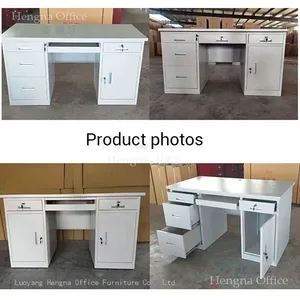 Fingerprint Enabled Office Desk With Safe Compartment – High Security, Sleek Handle Design, Easy Assembly for Office/Store thumbnail-4