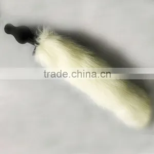 2016High Quality Anal Toy Silicone Anal Plug With Black Fox Tail thumbnail-3