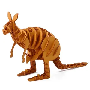 Wholesale 3D Kangaroo Animal Craft Kit Paper Craft Arts and Crafts 3D Puzzles for Kids Education Supplies thumbnail-2