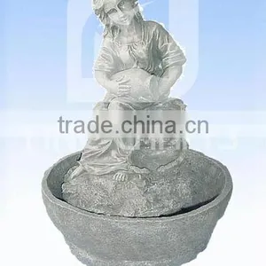 Polyresin Girl Garden Floor Fountain thumbnail-1