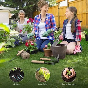Heavy Duty Garden Tools Kit With Hand Trowel Fork Rake Pruner Gloves Sprayer and Organizer Bag for Wholesale thumbnail-5