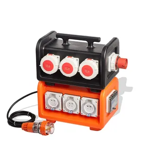 Yellow and Black IP67 Waterproof Plastic Portable Socket Box Outdoor Industrial Machinery Electric Distribution Box thumbnail-1