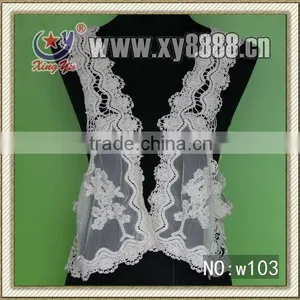 White Cotton Lace Embroidery Fabric Manufactuer thumbnail-1