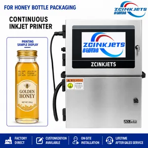Industrial Small Character CIJ Printer for Honey Jars Bottles Caps and Food Packaging thumbnail-1