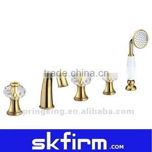 Contemporary Gold Plated Shower and Faucet thumbnail-1