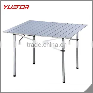 Heavy Duty Silver Aluminium Foldable Camping Table thumbnail-1