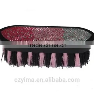 New! Bling Horse Dandy Brush/pink Gradient /rhinestone thumbnail-1