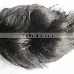 Natural Black Human Hair Toupee thumbnail-1