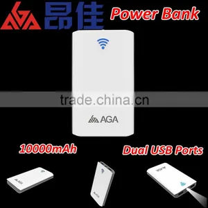AGA Smart 10000mAh Power Bank for Iphone | Portable Small USB Lithium Battery Charger | Mini Power Supply for Digital Devices thumbnail-1