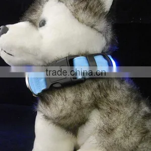 Pure Color Double Side Exposure Flat Optical Fibre Led Pet Dog Collar thumbnail-6
