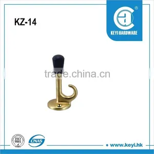 KZ-14 Zinc Alloy Door Stop With Hook White Chrome Door Stopper Wall Mounted Stops thumbnail-1