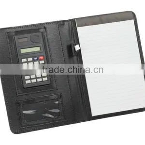 New Custom Calculator and Pen Holder Leather Portfolio Jotter thumbnail-5