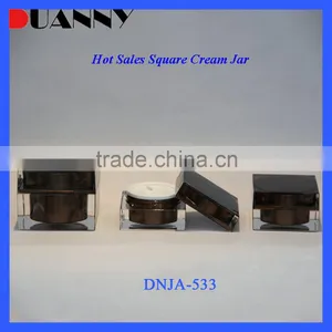 Hot Sale Customized Square Columnar 15ML 30ML 50ML Acrylic Plastic Empty Skin Care Cosmetic Jar thumbnail-2