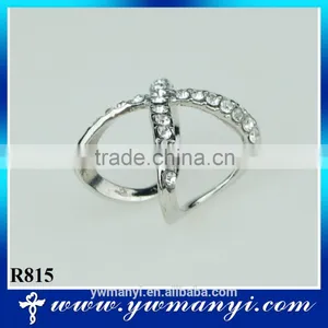 2016Fashion Product Alloy Ring Cross Rhinestone Silver Plating R815 thumbnail-1