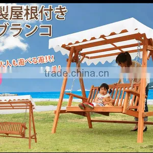Wooden Swing With Ceiling thumbnail-1