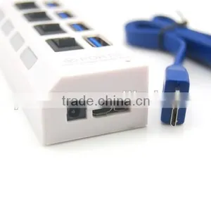 Computer 4 Ports 3.0 High Speed USB Hub With Swith Button thumbnail-2
