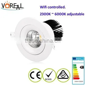 2.4G 12w 20w Full Color Dimmable WiFi LED Downlight 4Zone RF Remote thumbnail-1
