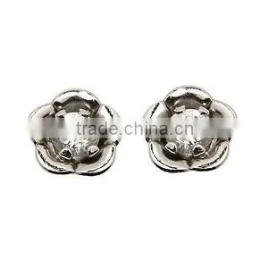JINSE CZ Post Earrings in Sterling Silver thumbnail-1