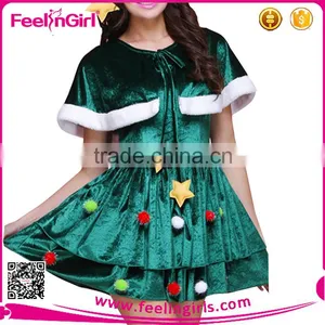 Drop Shipping High Quality Sexy Christmas Tree Costume Hot Sale thumbnail-1