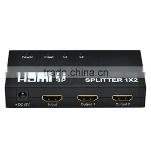 CHEELINK HDMI Mini Splitter 2 in 1 Out Full 1080P 3D - Black thumbnail-1