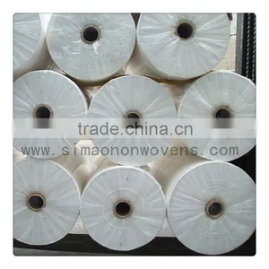 White Disposable Spunlace Nonwoven Roll for Wet Tissues thumbnail-1