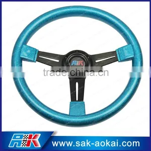 Classic Chrome Steering Wheel Cool Style Steering Wheel With Colorful Spoke thumbnail-3