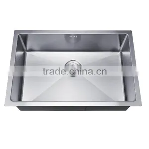 18 Gauge Radius 8 Single Big Bowl Steel Handmade Sink thumbnail-1
