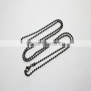 Special Design 75cm Black Color 316 Stainless Steel Ball Chain for Floating Lockets thumbnail-1