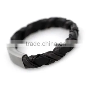 Magnet Clasp Bracelet Bead Stainless Steel Handmade Leather Bracelet thumbnail-4