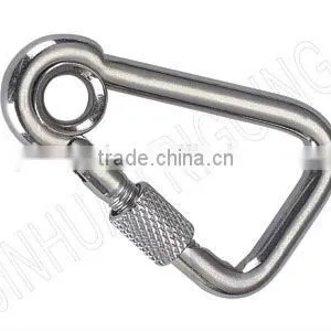 STAINLESS STEEL OBLIQUE ANGLE SNAP HOOK WITH SCREW AND EYE thumbnail-1