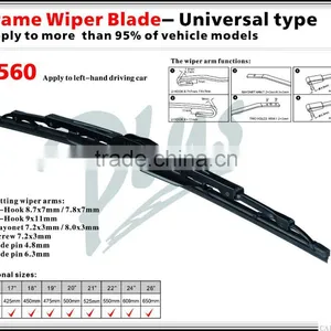 Automobiles & Motorcycles CARALL Universal Frame Windshield Wiper Blade T560 From 16'' to 26'' thumbnail-2