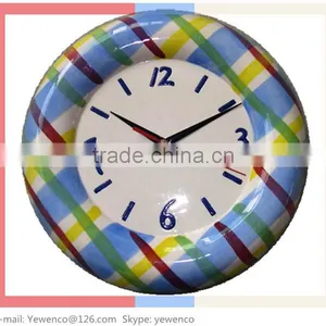 Handpanited Embossed Ceramic Clock thumbnail-1