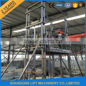 1ton Vertical Guide Rail Elevators Hydraulic Warehouse Cargo Lift thumbnail-1
