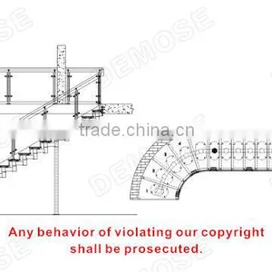 Demose Laminated Glass Stairs for Villa | Building Supplies thumbnail-3