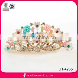 Wholesale Jeweled Hair Accessory Crystal Pearl Flower Hair Barrette thumbnail-1