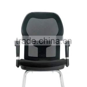 Black Middle Back Swivel Chair With Adjustable Armrest thumbnail-1