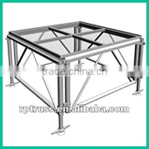 Exhibition Aluminium Lighting Stage Truss,aluminium Stage Truss,trade Show Aluminium Stage With Glass Plywood Platform thumbnail-3