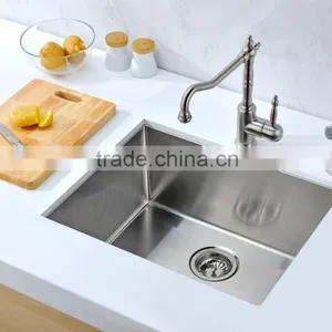 Handmade Stainless Steel Kitchen Sink Single Bowl Apartment Size thumbnail-6