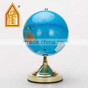 8 Inch(20cm) Plastic World Globe Metal Base Silver/Gold Color Available thumbnail-4