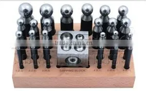 Dapping Punch Set of 24 With Dapping Block And Stand/ Jewelry Making Tools thumbnail-1