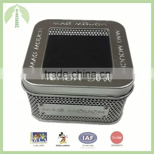 Square Shape Mesh Tin Packaging With Lift-off Lid and Iron Plate thumbnail-1