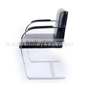 Mies Van Der Rohe Executive Arm Chair - BRNO Flat Chair Reproduction thumbnail-4