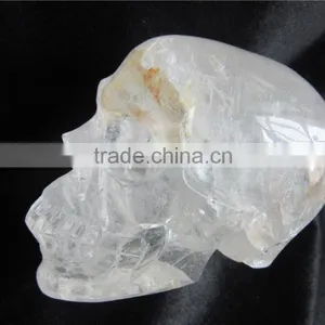 NATURAL Rock Clear White Crystal Skulls thumbnail-4